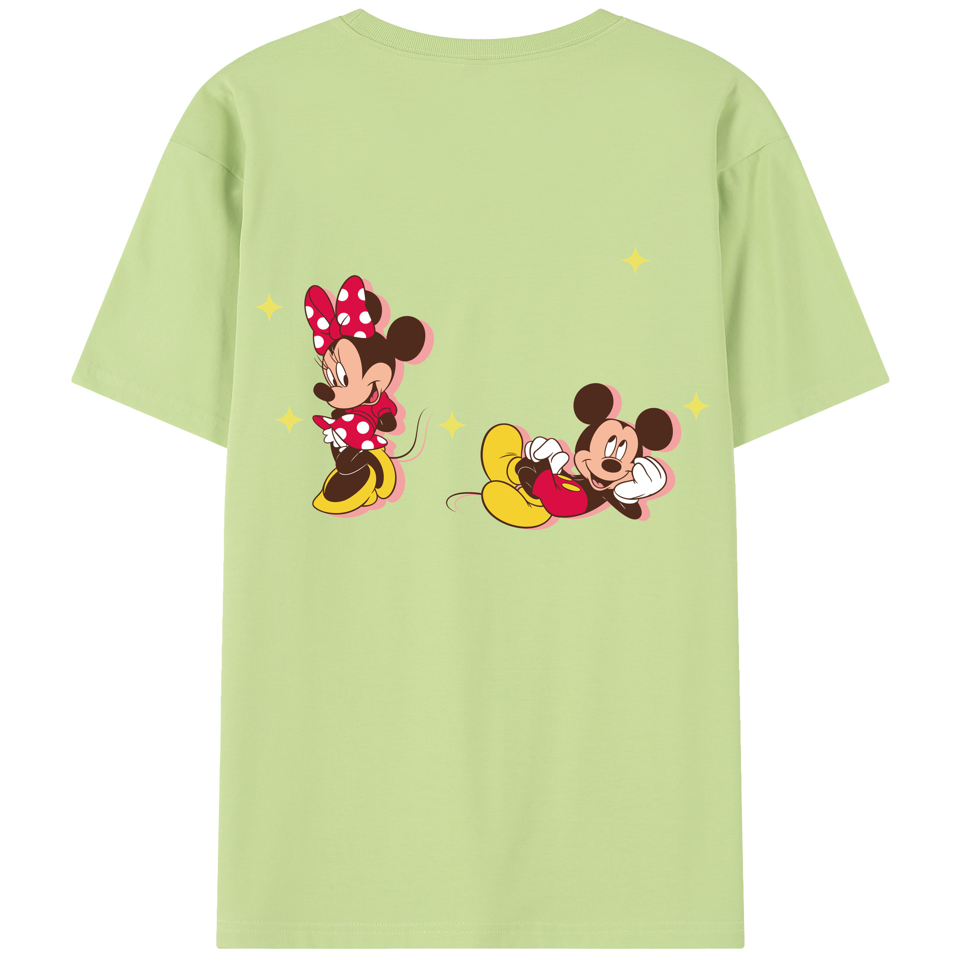 （画像用） ミッキーマウス Mickey Mouse 綿100％半袖Tシャツ（背面プリント）